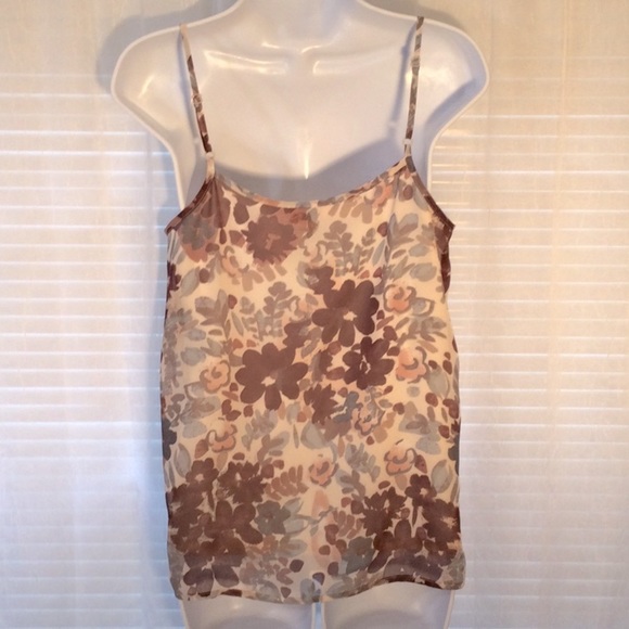 Loft Pink & Brown Floral Cami Sz XS - Picture 4 of 9